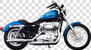 Harley Davidson Blue   2007 Harley Davidson Sportster 883 Low  HD Png Download