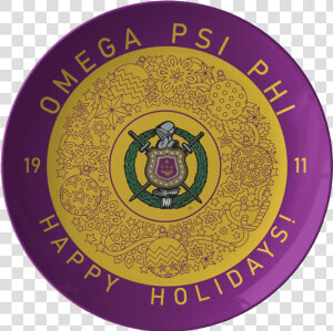 Omega Psi Phi Christmas Plate   Circle  HD Png Download