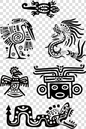 Tattoo Ancient Maya Egypt Animals Symbol Aztec Clipart   Mexican Design Elements  HD Png Download