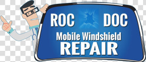 Roc Doc Mobile Windshield Repair   Banner  HD Png Download