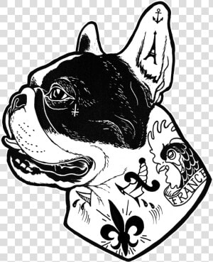 Bulldog Clipart   Tattooed Frenchie  HD Png Download