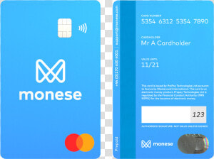 Monese Debit Card  HD Png Download