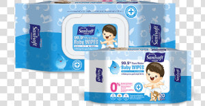 Sanisoft แซนนิซอฟท์ ผ้าเปียก Wipes Baby Wipes   Sanisoft 99 9  Pure Water Baby Wipes  HD Png Download