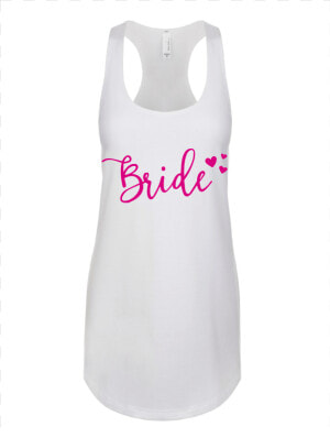 Playera Blanca Bride 3 Corazones   Active Tank  HD Png Download