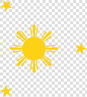 Philippine Flag Sun And Stars  HD Png Download