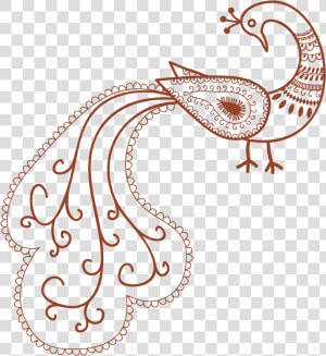 Mehndi Tattoo Peacock Transprent   Mehndi Patterns  HD Png Download