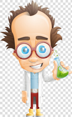 Vector Scientist Cartoon Character   Adobe Character Animator Puppet Scientist  HD Png Download