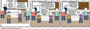 Comic Strip About Asking Question To A Teacher  HD Png Download