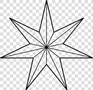 7 Ray Mullet   7 Pointed Nautical Star  HD Png Download