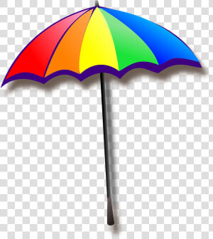 Sunshade  Sun Protection  Beach  Umbrella   Rainbow Umbrella Clipart  HD Png Download