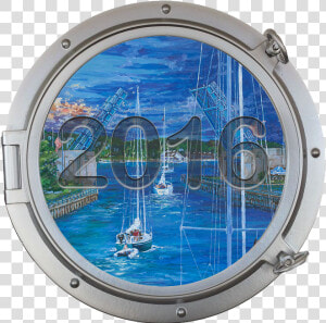 Charlevoix Venetian Festival Artwork   Porthole Window  HD Png Download