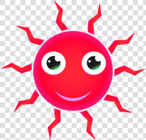 Transparent Red Sun Png   Red Sun Cartoon  Png Download