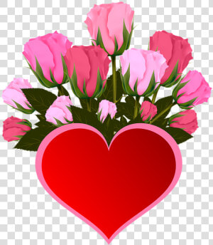 Flowers  Roses  Pink  Bouquet  Heart  Icon   Transparent Background Icon Pink Rose  HD Png Download