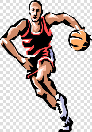 Vector Illustration Of Sport Of Basketball Game Player   Basketball Moves  HD Png Download