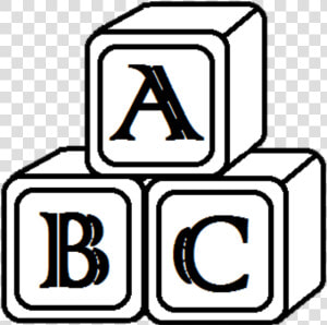 Transparent Abc 123 Clipart   Building Blocks Clipart Black And White  HD Png Download