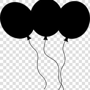 Black And White Balloons Clipart Black Balloons Clip   Balloons Clipart Black  HD Png Download