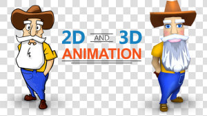 2d Animation And 3d Animation  HD Png Download