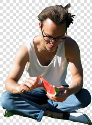 Watermelon Sitting Png Image   Cut Out People Sitting In Grass  Transparent Png