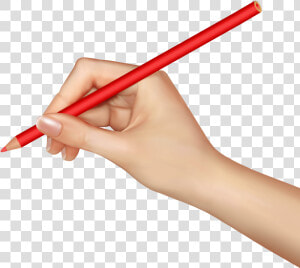 Pencil In Hand Clipart   Hand Holding Pencil Png  Transparent Png