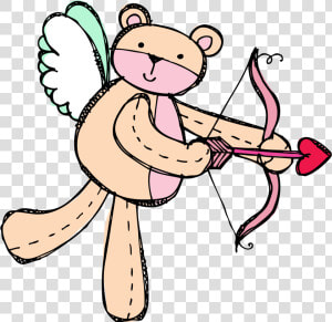 Cupid With Arrow Val Bear Valentines   Bear Cupid Png  Transparent Png