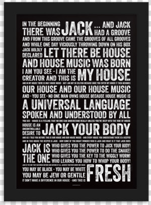 Jack  39 s House Music Posters And Prints  HD Png Download