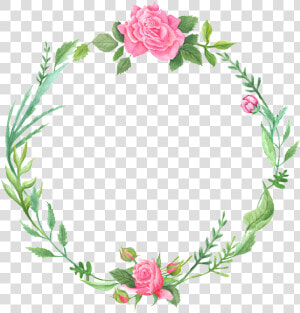 Literary Fan Green Leaf And Flower Wreath Decoration   Flower Wreath Transparent Background  HD Png Download