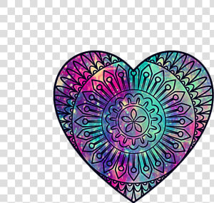  ftedtickers  heart  love  mandala  zentangle  design   Love Mandala  HD Png Download