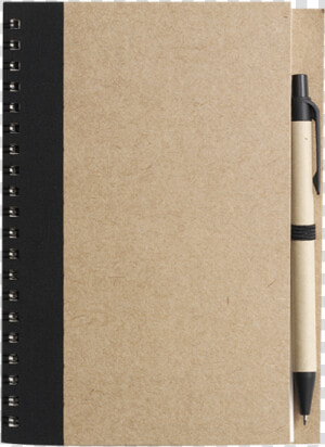 Recycled Spiral Notebook And Pen  Bf2715   Vertical Notepad With Pen  HD Png Download