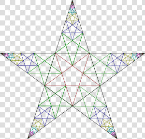 Embedded Pentagrams   Pentagram In Pentagram  HD Png Download