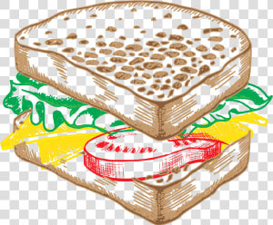 Clip Art food wicker futon Pad   Toast Sandwich Drawing Png  Transparent Png