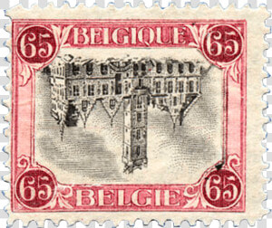 Inverted Dendermonde Stamp    Old 65 Belgique Stamp  HD Png Download