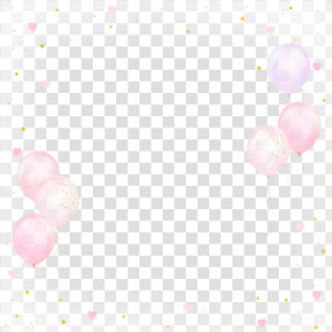  balloon  glitter  ribbon  love  colorful  pastel  frame   Balloon  HD Png Download