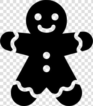 Clip Art Gingerbread Man Clipart Black And White   Gingerbread Man Svg Free  HD Png Download