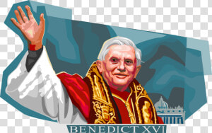 Vector Illustration Of Pope Benedict Xvi  Pontiff Head   Pope Benedict Xvi Transparent  HD Png Download