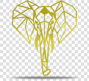 Geometric Elephant Metal Wall Art   Metal Art Elephant  HD Png Download