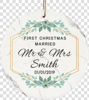 Keepsake Ornament First Christmas Married Ornament   Christmas Ornament  HD Png Download