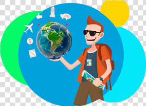 Travelling Man Vector  HD Png Download