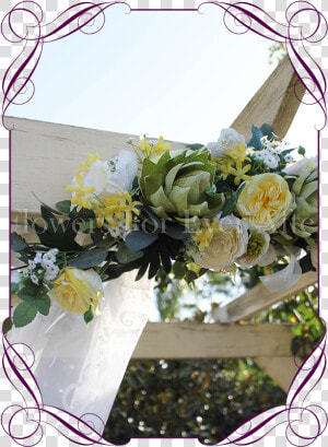 Yellow Green Wedding Table Arbor Arch Decoration Flowers   Garden Roses  HD Png Download