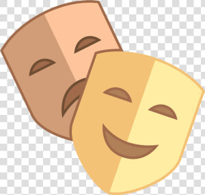 Theatre Clipart Happy Sad Face   Happy And Sad Mask Clipart  HD Png Download