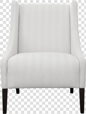 Front View Of Light White Upholstered Wing Back Lounge   Studio Couch  HD Png Download