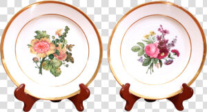 19th Century Deroche Paris Porcelain Floral Plates   Deroche Paris Plates  HD Png Download