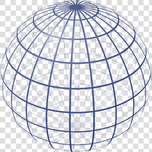 Sphere Wireframe 15deg 4r   3d Diagram Of Sphere  HD Png Download