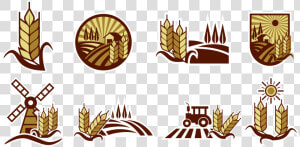 Rice Field Vector Labels   Rice Field Logo  HD Png Download