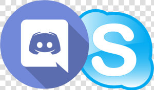 Discord Transparent Server Icon   Skype And Discord Logo  HD Png Download