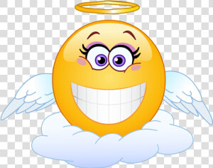 Emoticon Smiley Emoji Clip Art   Angel Emoji  HD Png Download