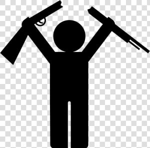 Clipart   Stick Figures With Guns  HD Png Download