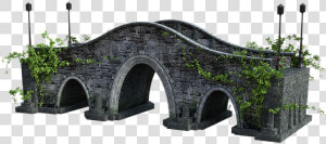 Stone  Bridge  Lights  Ivy  River  Water  Creek  Dusk   Stone Bridge Png  Transparent Png