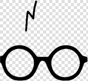 Clip Art Cicatriz Do Harry Potter   Thick Rimmed Round Glasses  HD Png Download