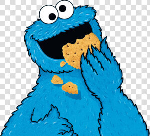 Cookie Monster Images Of Free Best Transparent Png   Cartoon Cookie Monster Eats Cookies  Png Download