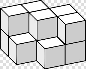 Three dimensional Space Cube Line Computer Icons   Toys Cube Clipart Black And White  HD Png Download